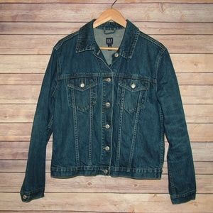 Gap Denim Jacket Womens Dark Wash Large